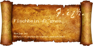 Fischbein Ágnes névjegykártya